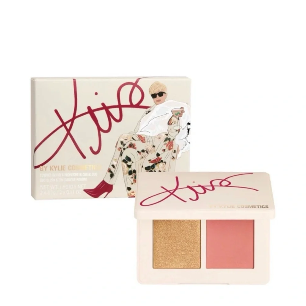Kylie Cosmetics x Kris Powder Blush & Highlighter Cheek Duo Set NEW